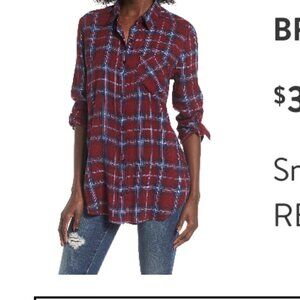 BP Plaid Cotton Shirt Great Condition Size S Red Alice Plaid